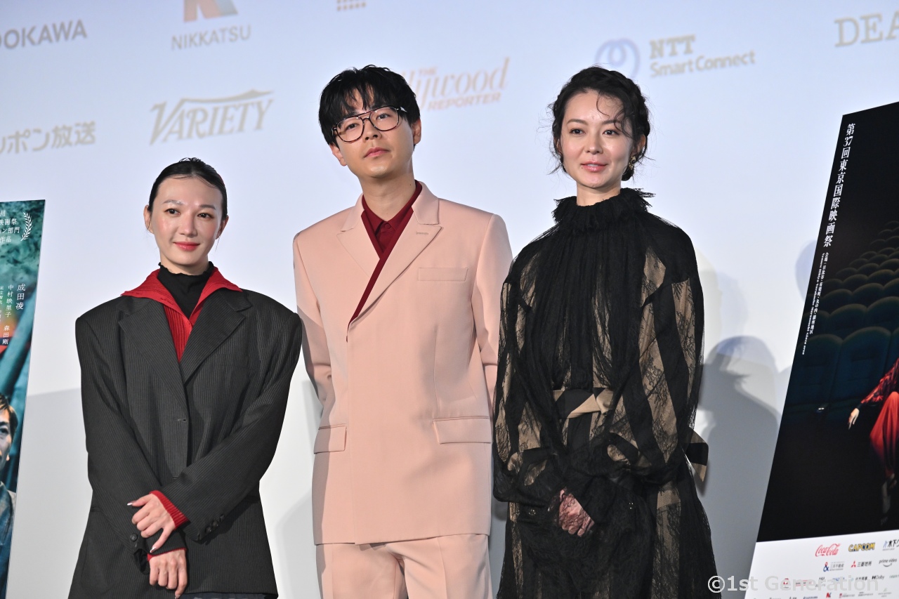 映画『雨の中の慾情』東京国際映画祭にて舞台挨拶とQ&A。成田凌、中村映里子、李杏が登壇